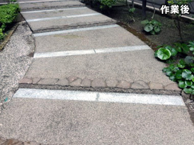 石材メンテナンス作業後
